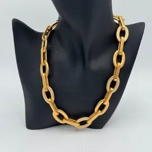 Coach | Jewelry | Coach Chunky Chain Satin Finish And Monogram Links 8 ...